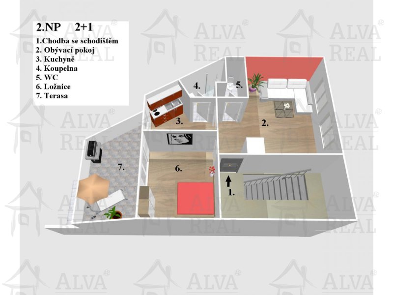 Image detail - Rodinný/bytový dům se třemi byty 1+kk, 2+1 a 2+kk, dvougaráž, dvůr. Novostavba z roku 2012.