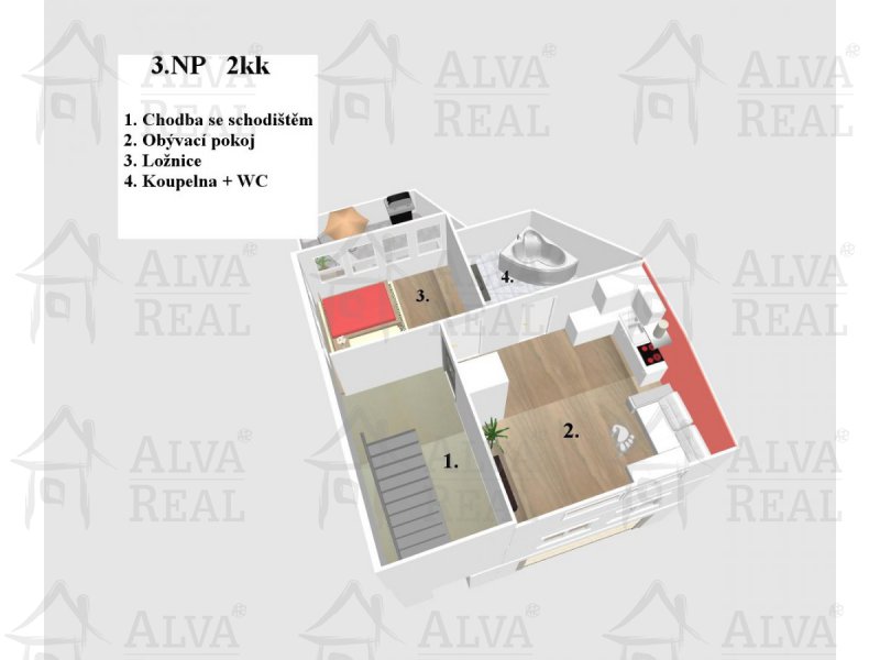 Image detail - Rodinný/bytový dům se třemi byty 1+kk, 2+1 a 2+kk, dvougaráž, dvůr. Novostavba z roku 2012.