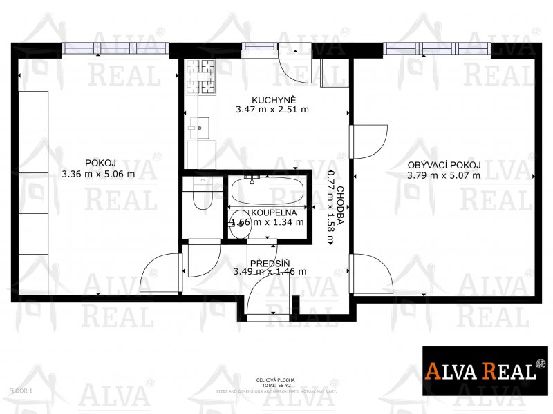 Image detail - Nabízíme Vám byt v OV 2+1 ve 2. patře s balkonem v Brně na ul. Úvoz, celková plocha 56 m2
