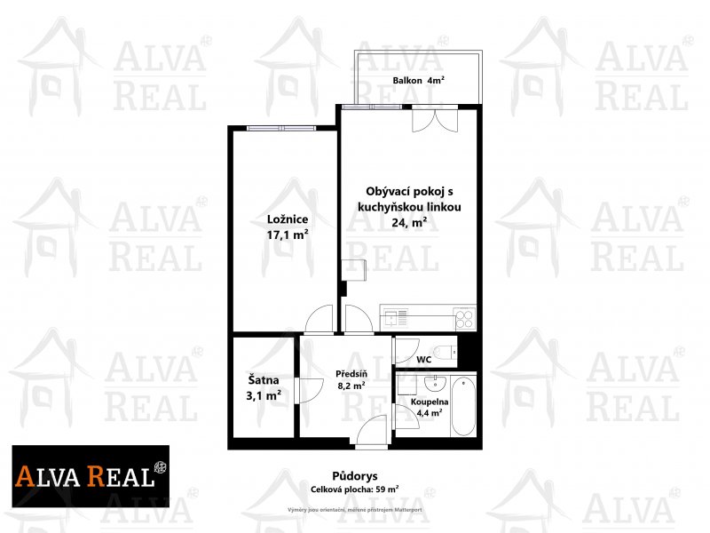 Image detail - Pronájem bytu 2+kk 58 m² se šatnou a balkónem, v Brně-Medlánkách na ulici Nadační.