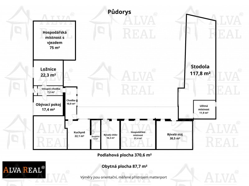 Image detail - Prodej RD ve Stavěšicích o dispozici 2+1, CP 863 m², stodola, hospodářské zázemí.